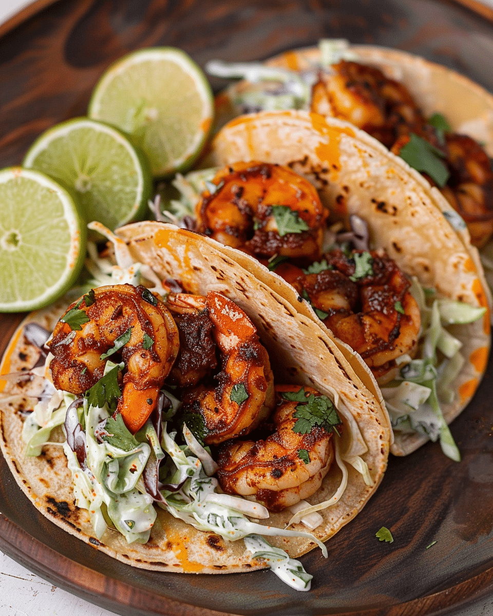 Cilantro Lime Shrimp Tacos with Creamy Slaw 3 Cilantro Lime Shrimp Tacos with Creamy Slaw