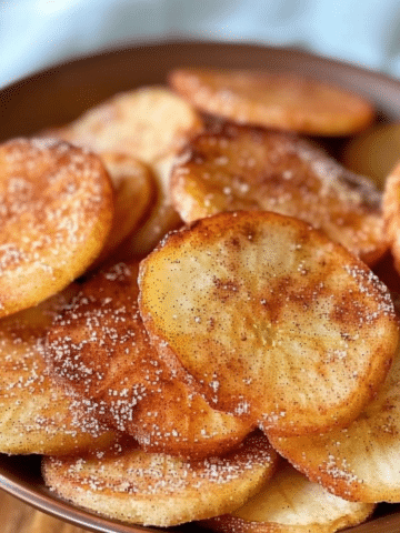 Air Fryer Apple Chips with Cinnamon Sugar