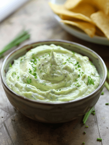 Avocado Ranch Dip with Greek Yogurt