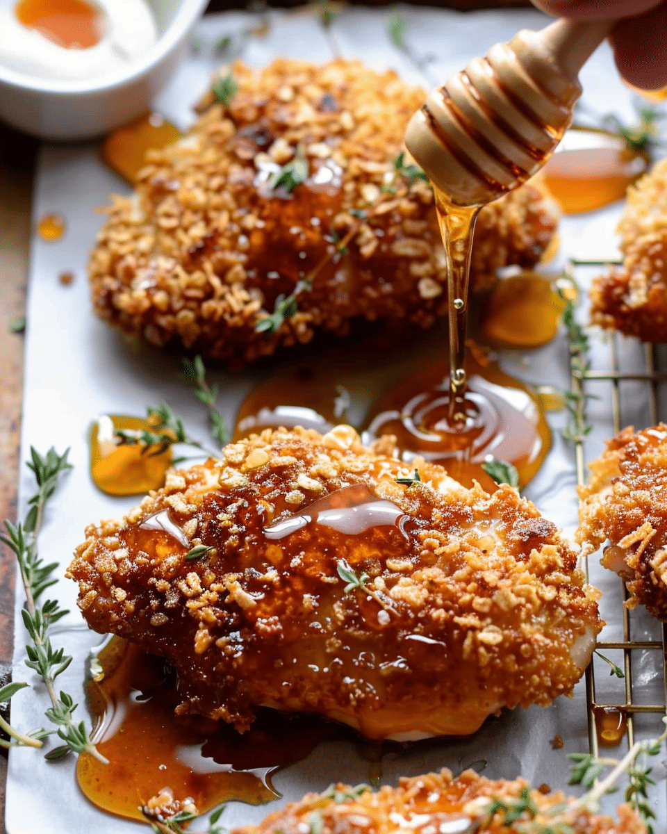 Baked Crunchy Hot Honey Chicken