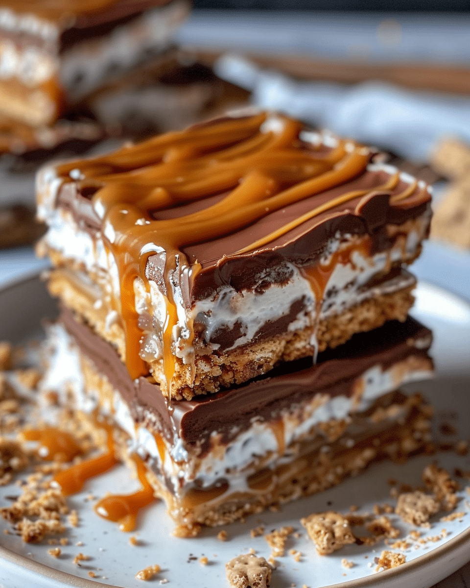 Caramel S'mores Bars