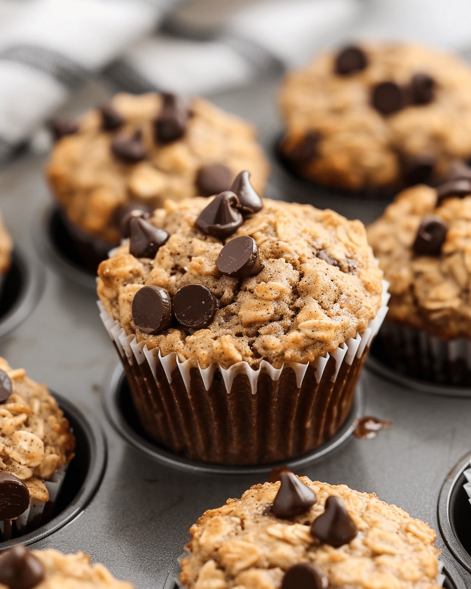 Chocolate Chip Banana Oat Muffins