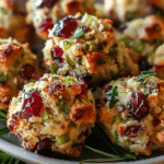 Cranberry Turkey Stuffing Balls