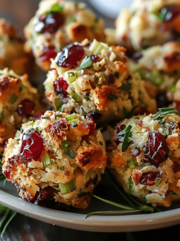 Cranberry Turkey Stuffing Balls