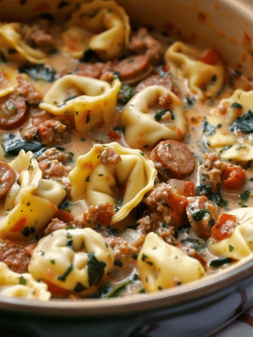 Creamy Crockpot Tortellini