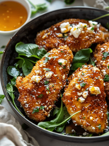 Crispy Hot Honey Feta Chicken