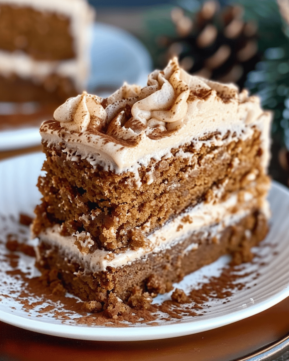 Gingerbread Cake with Molasses Cream Cheese Frosting