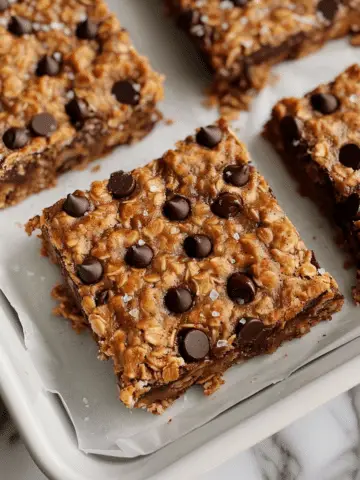 Healthy Chocolate Chip Oatmeal Bars