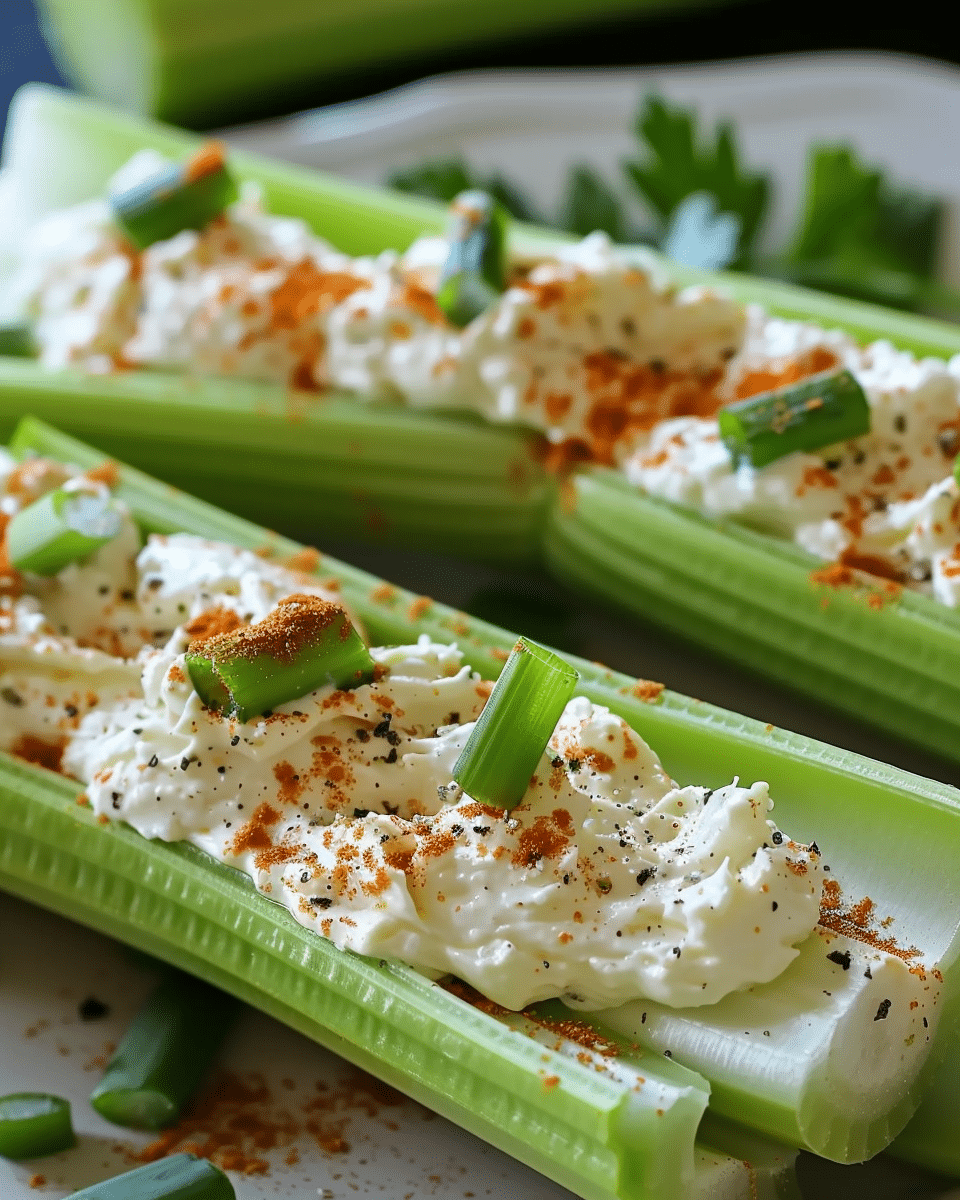 Italian Cream Cheese Stuffed Celery