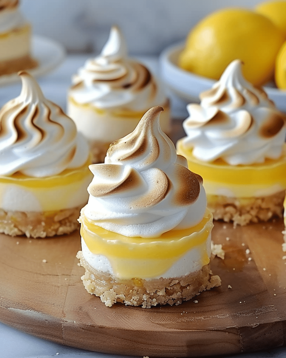 Mini Lemon Meringue Cheesecakes