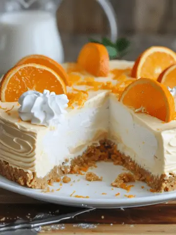 No-Bake Orange Creamsicle Cheesecake