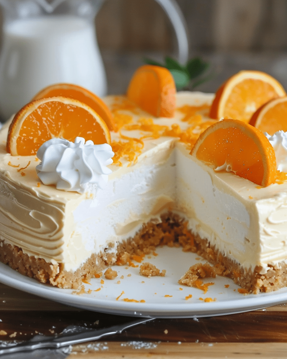 No-Bake Orange Creamsicle Cheesecake