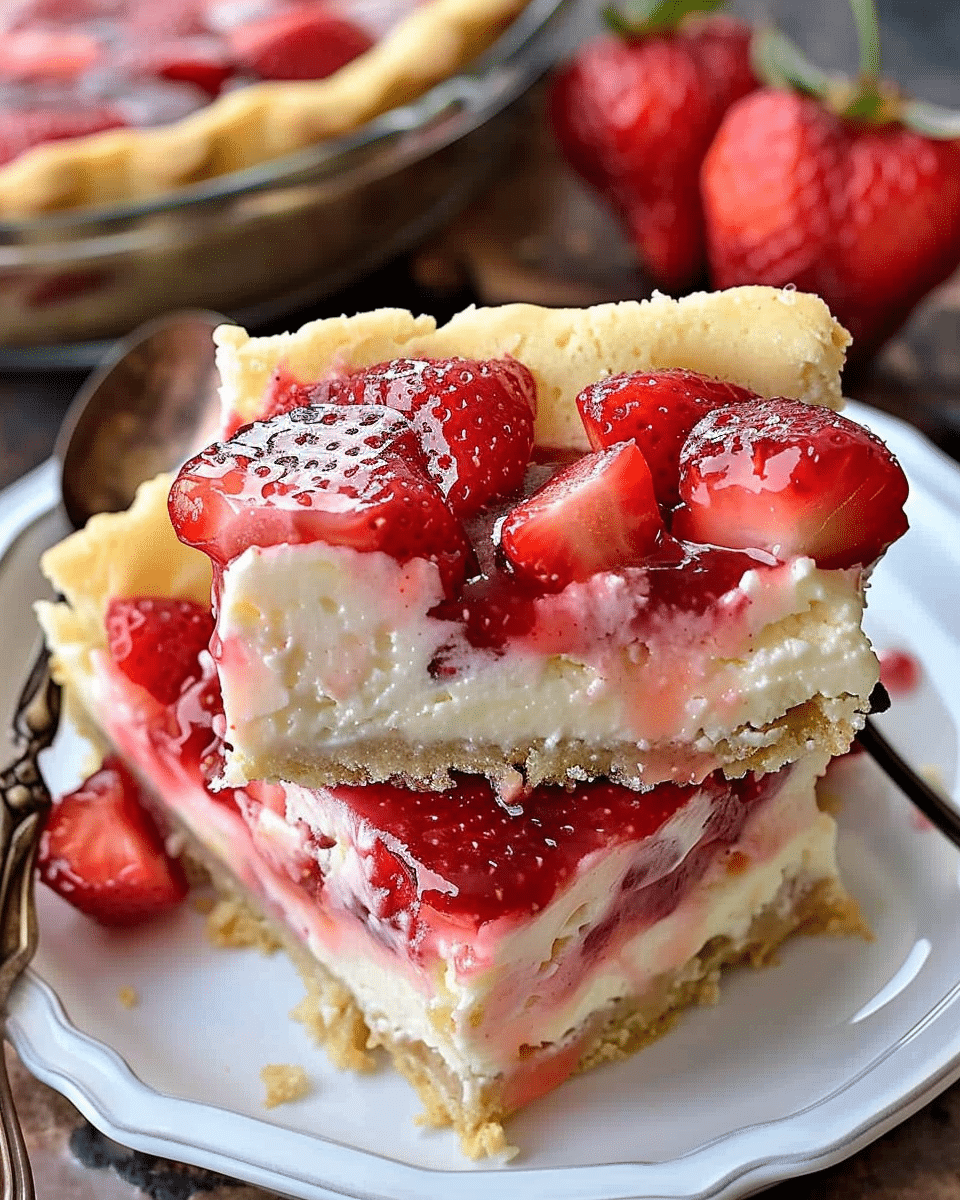 Strawberry Cream Cheese Cake Bars