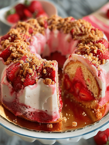 Strawberry Crunch Pound Cake