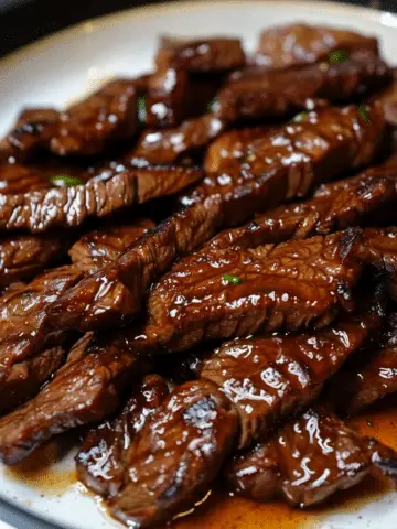 Air Fryer Honey Glazed Steak Strips