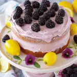 Blackberry Lemon Cake with Blackberry Frosting