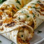 Cheesy Garlic Chicken Wraps