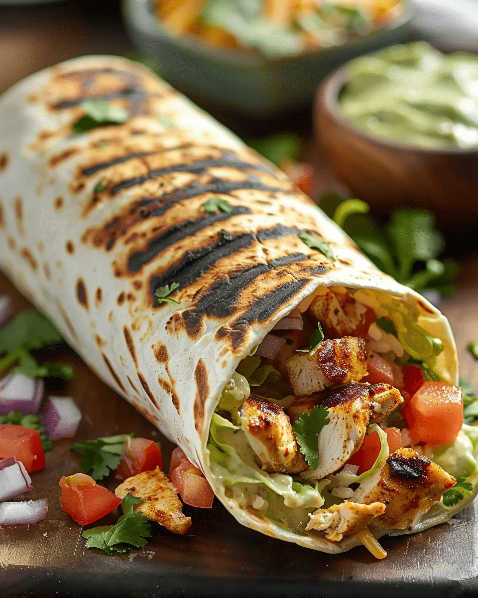 Chipotle Ranch Grilled Chicken Burrito