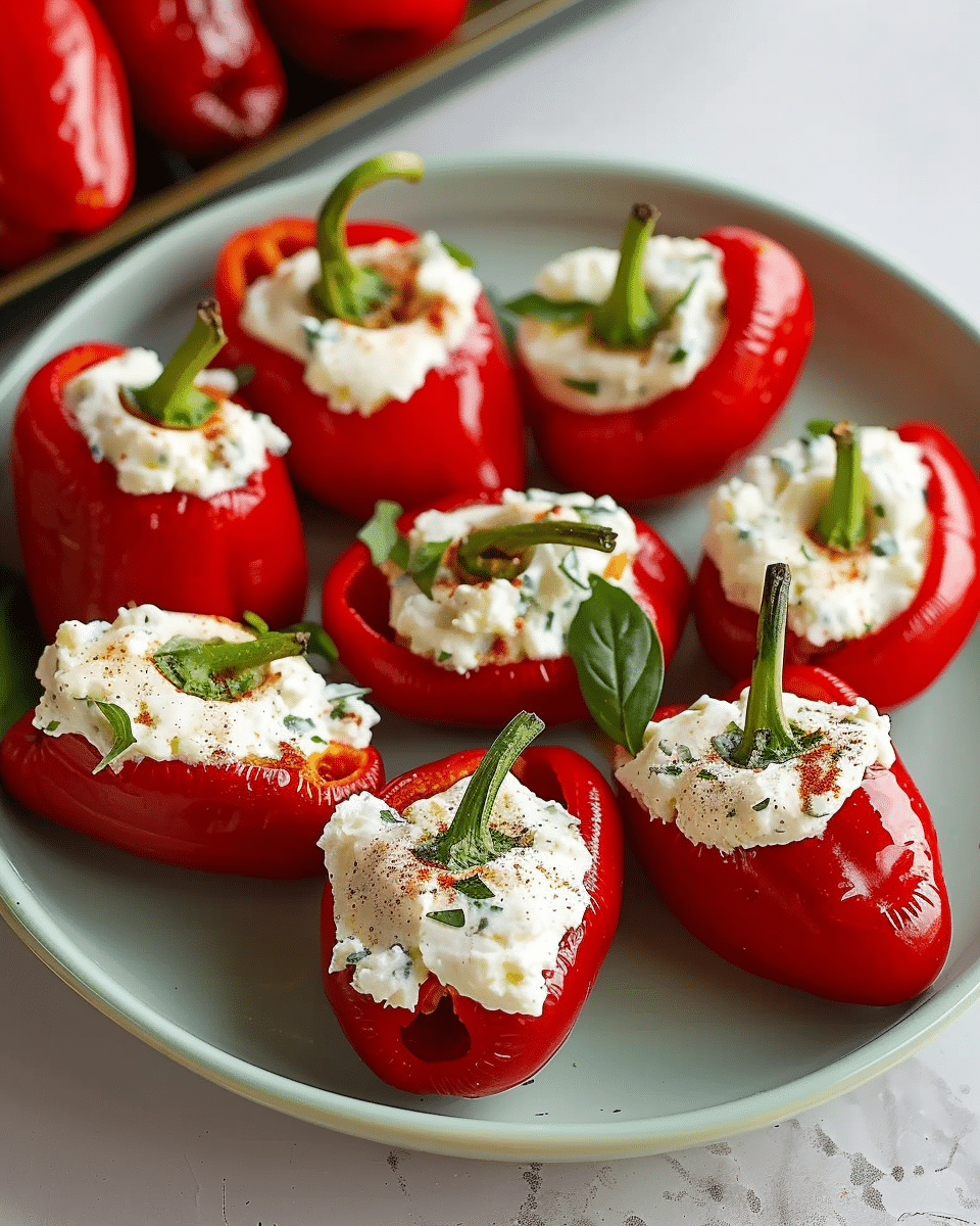 Cream Cheese Stuffed Piquante Peppers