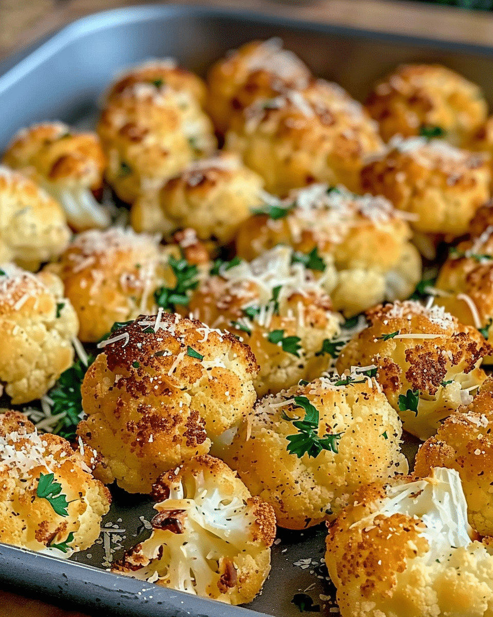 Crispy Parmesan Roasted Cauliflower