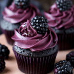 Dark Chocolate Blackberry Cupcakes