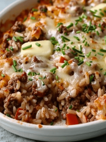 Easy Hamburger Rice Casserole