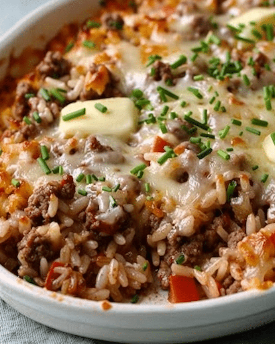 Easy Hamburger Rice Casserole