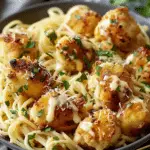 Garlic Butter Chicken Bites with Creamy Parmesan Pasta