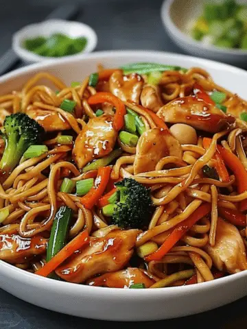 Garlic Chicken Lo Mein