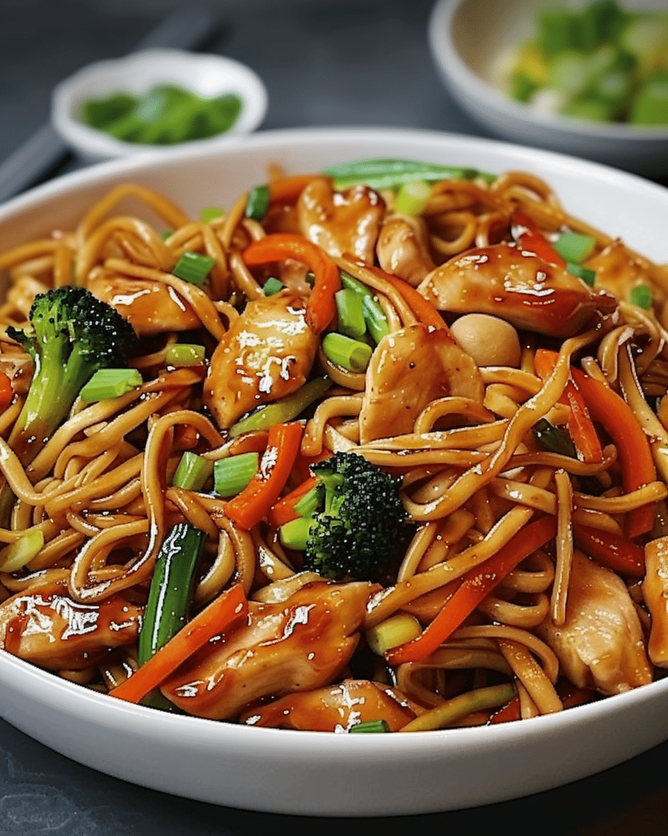 Garlic Chicken Lo Mein