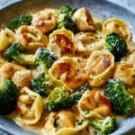 Garlic Parmesan Chicken Tortellini and Broccoli