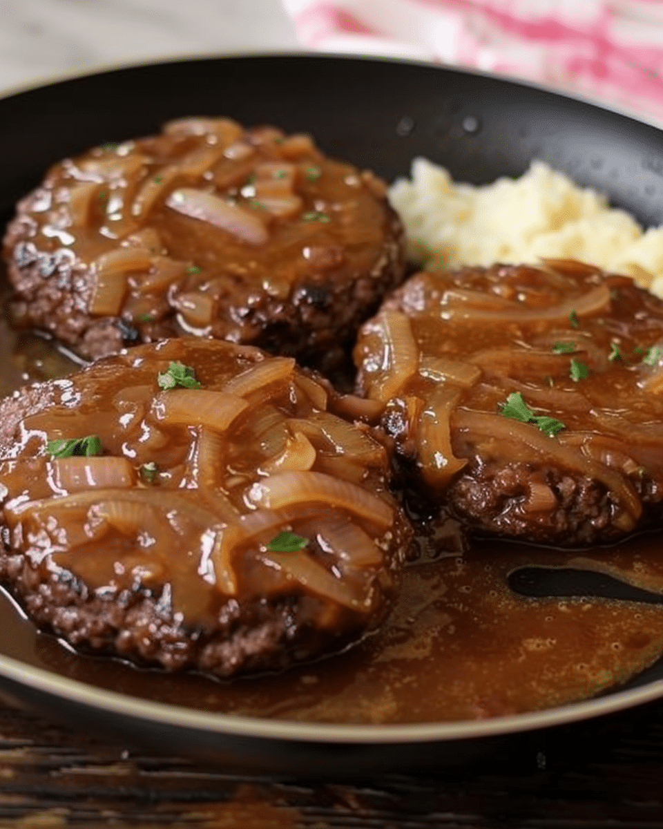 Hamburger Steaks with Onion Gravy