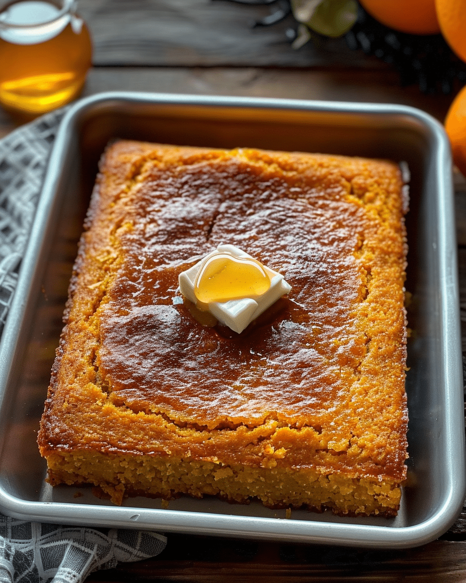 Honey Butter Sweet Potato Cornbread