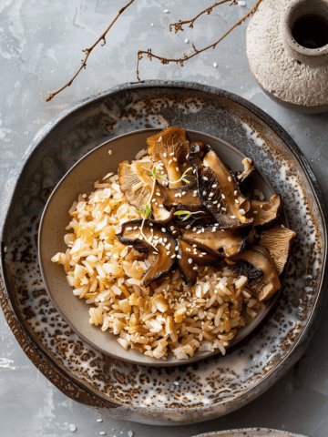 Miso Mushroom Crispy Rice