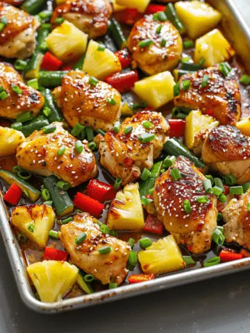 Sheet Pan Teriyaki Chicken and Pineapple