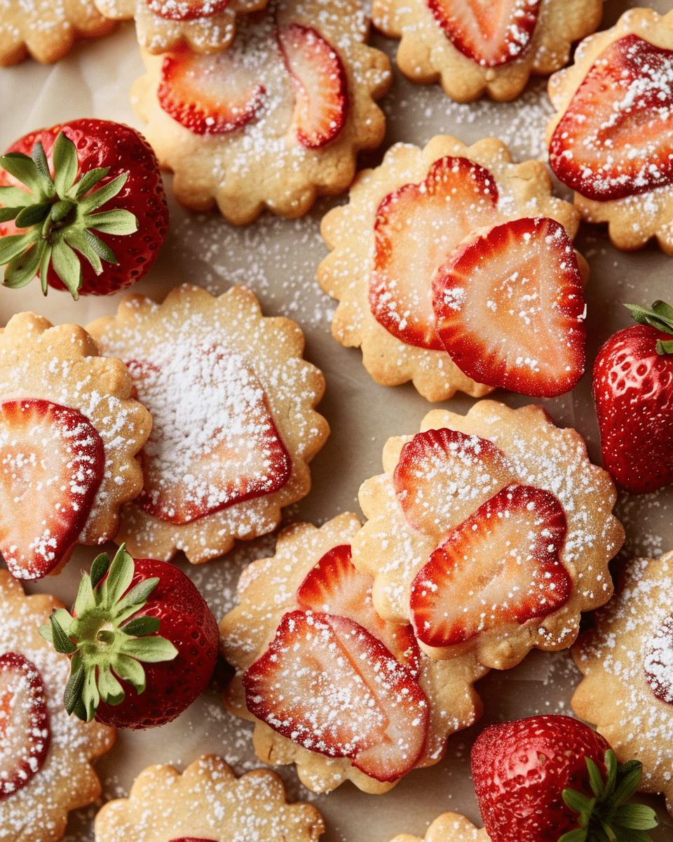 Strawberry Shortbread Cookies