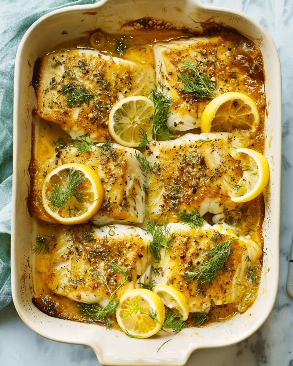 Baked Cod with Lemon and Herbs