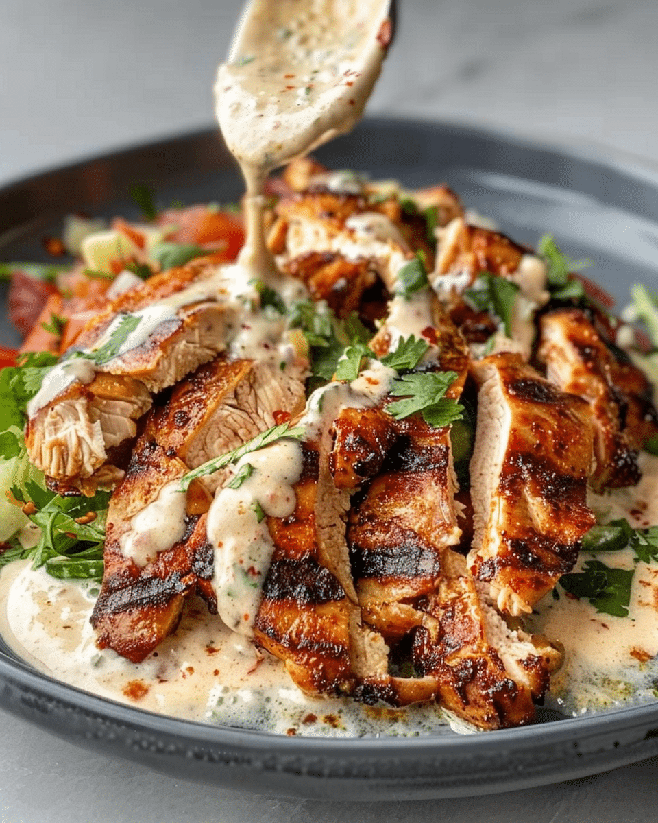 Chicken Shawarma with Creamy Garlic Sauce