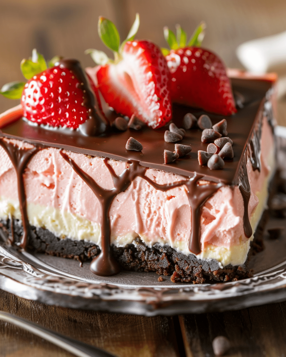 Chocolate Covered Strawberry Cheesecake