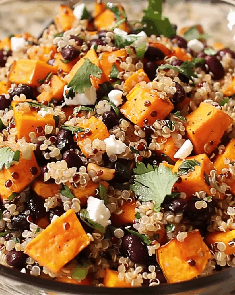 Roasted Sweet Potato Black Bean Quinoa Salad | Cheryl's Cooking