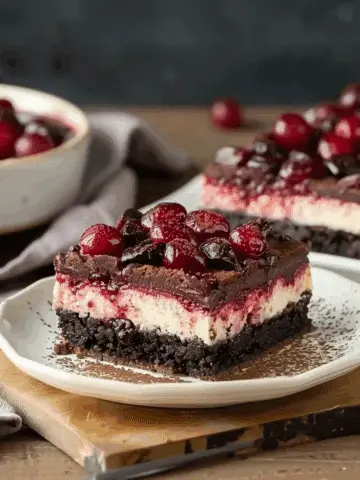 Black Forest Cheesecake Bars