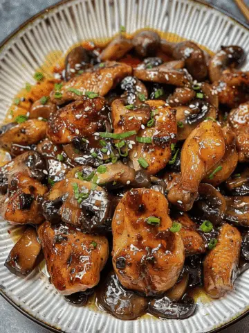 Black Pepper Chicken with Mushrooms