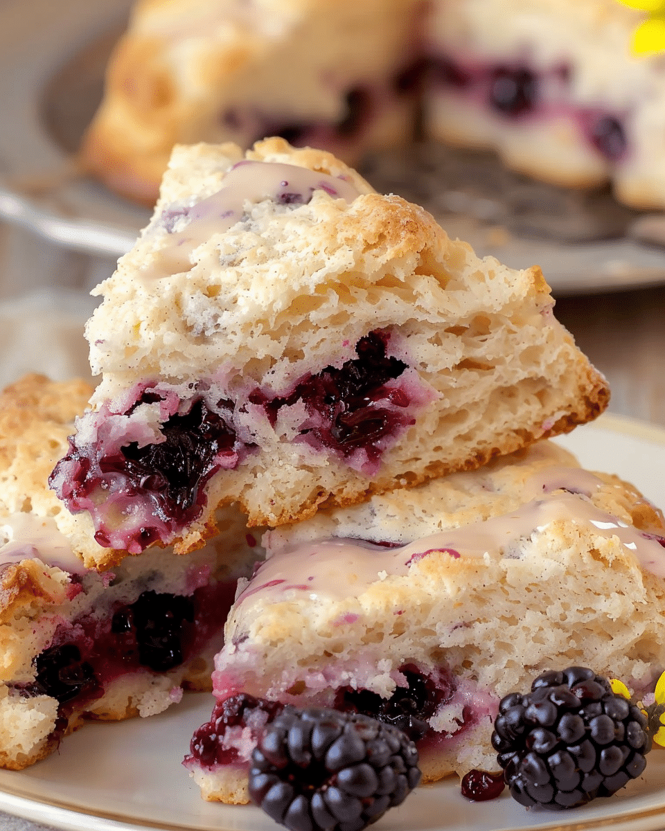 Blackberry Cream Scones