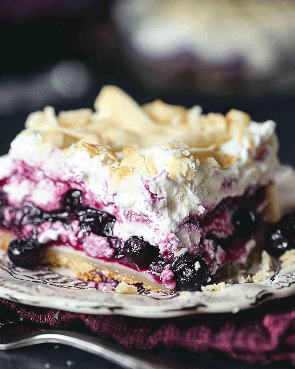 Blueberry Cream Cheesecake Lasagna