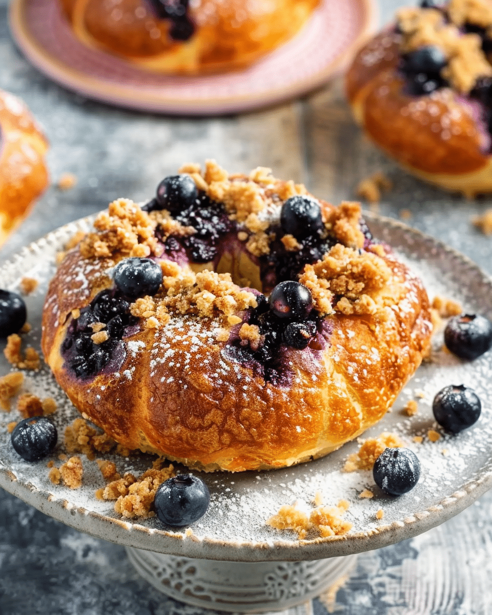 Blueberry Custard Buns