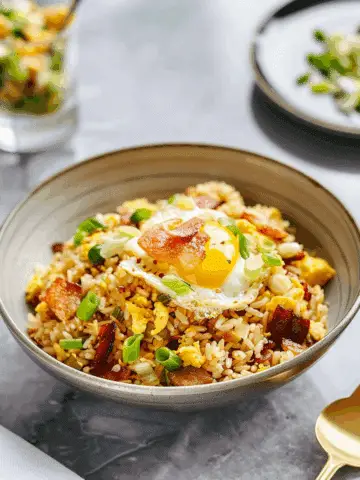 Breakfast Fried Rice with Veggies and Eggs