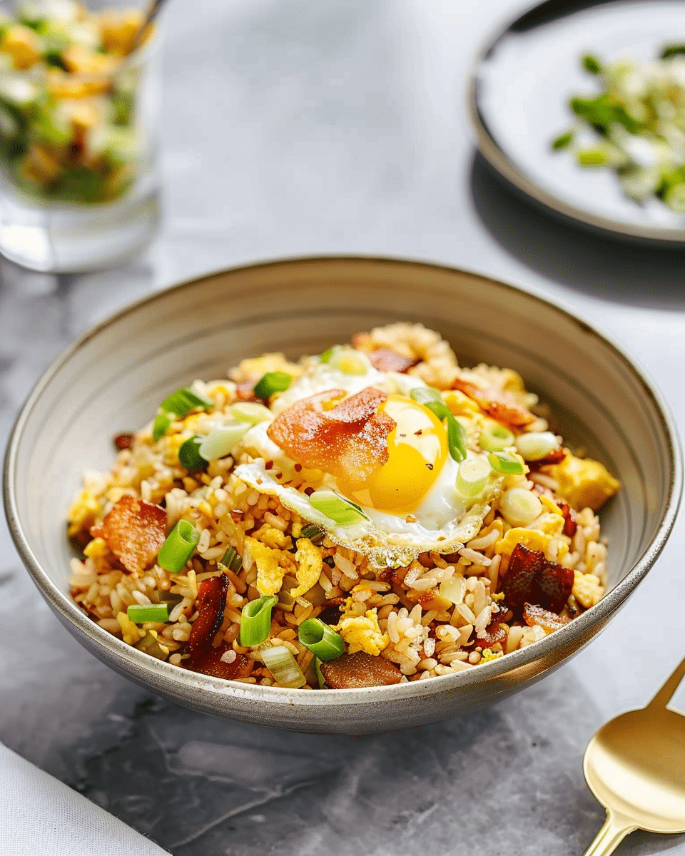 Breakfast Fried Rice with Veggies and Eggs