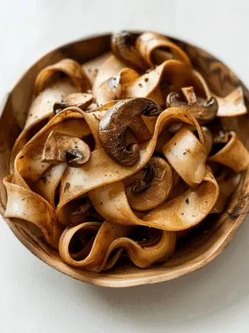 Caramelized Wild Mushroom Pappardelle Pasta