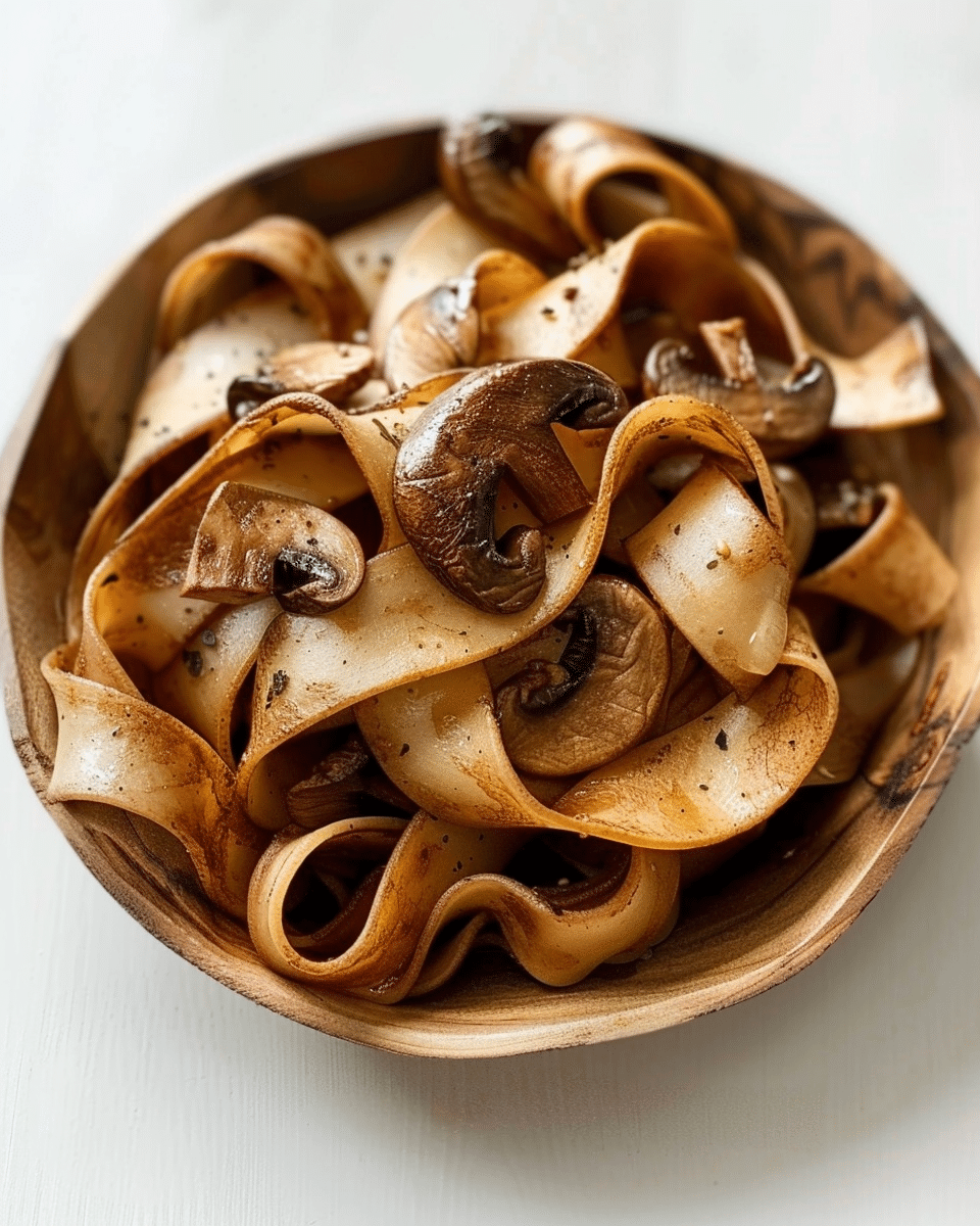 Caramelized Wild Mushroom Pappardelle Pasta