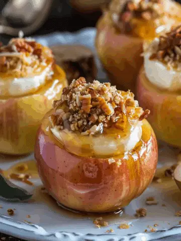 Cheesecake Stuffed Baked Apples